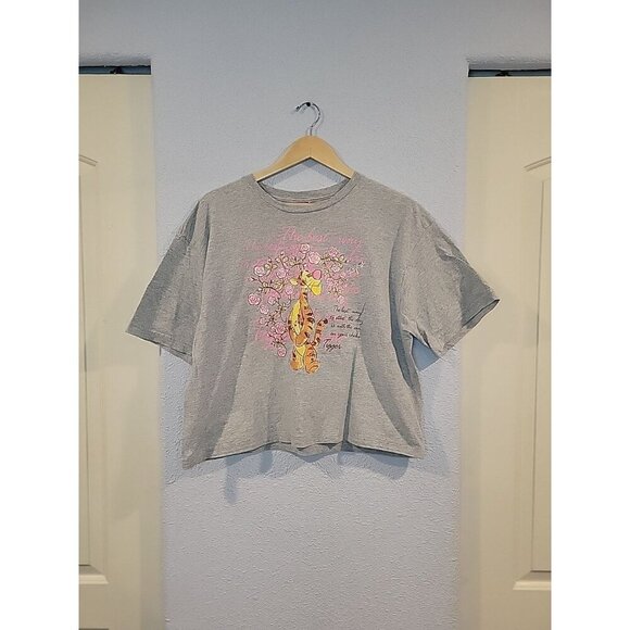 Vintage Disney Winnie The Pooh Shirt Tigger Unisex Adult XL Boxy Oversized Crop - Picture 1 of 8